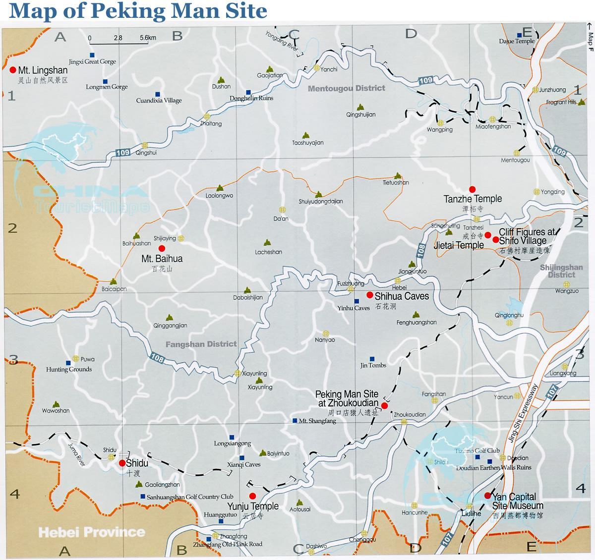 карте Пекинга