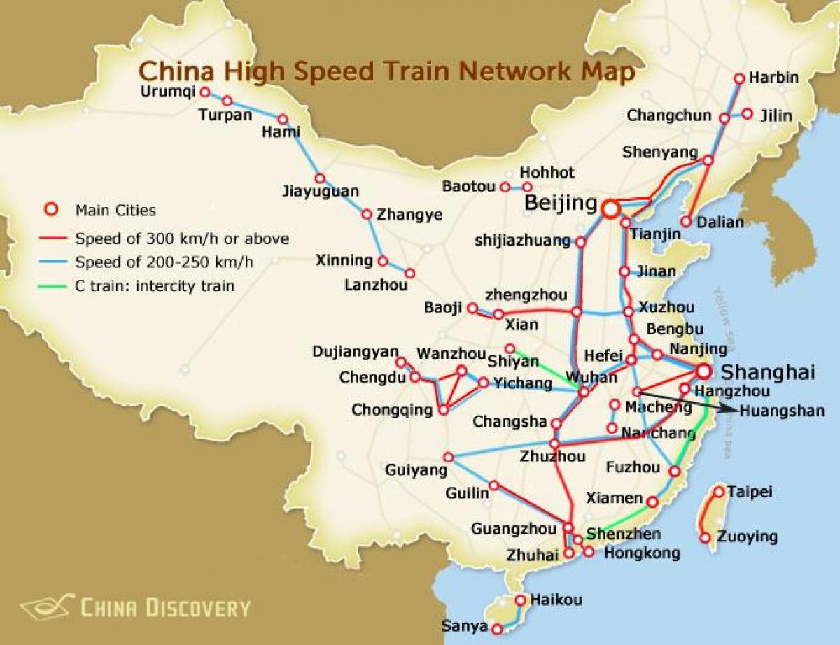 Шангај брзи воз карта