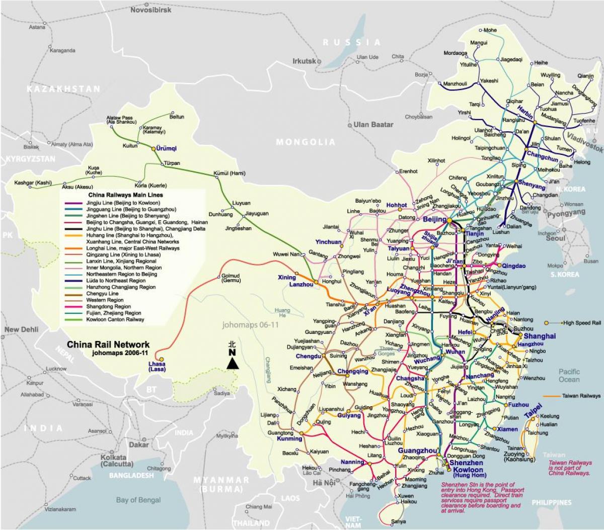 Пекинг мапа железнице
