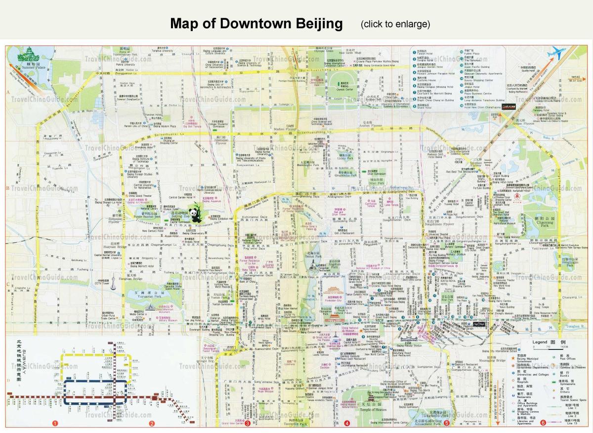 центру Пекинга мапи