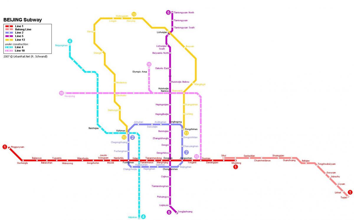 карта Пекинг подземни град