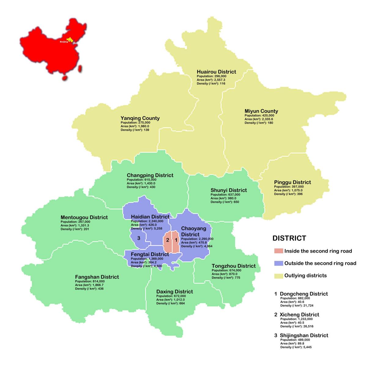 Околине Пекинга мапи