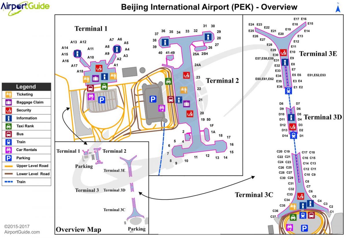 Пекинг међународни аеродром терминал 3 мапи