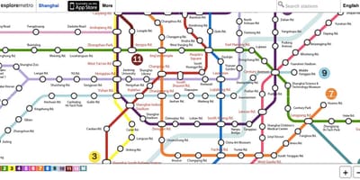 Истраживање Пекинг метро карта 