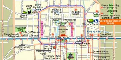 Санлитун-бар улици Пекинг мапи